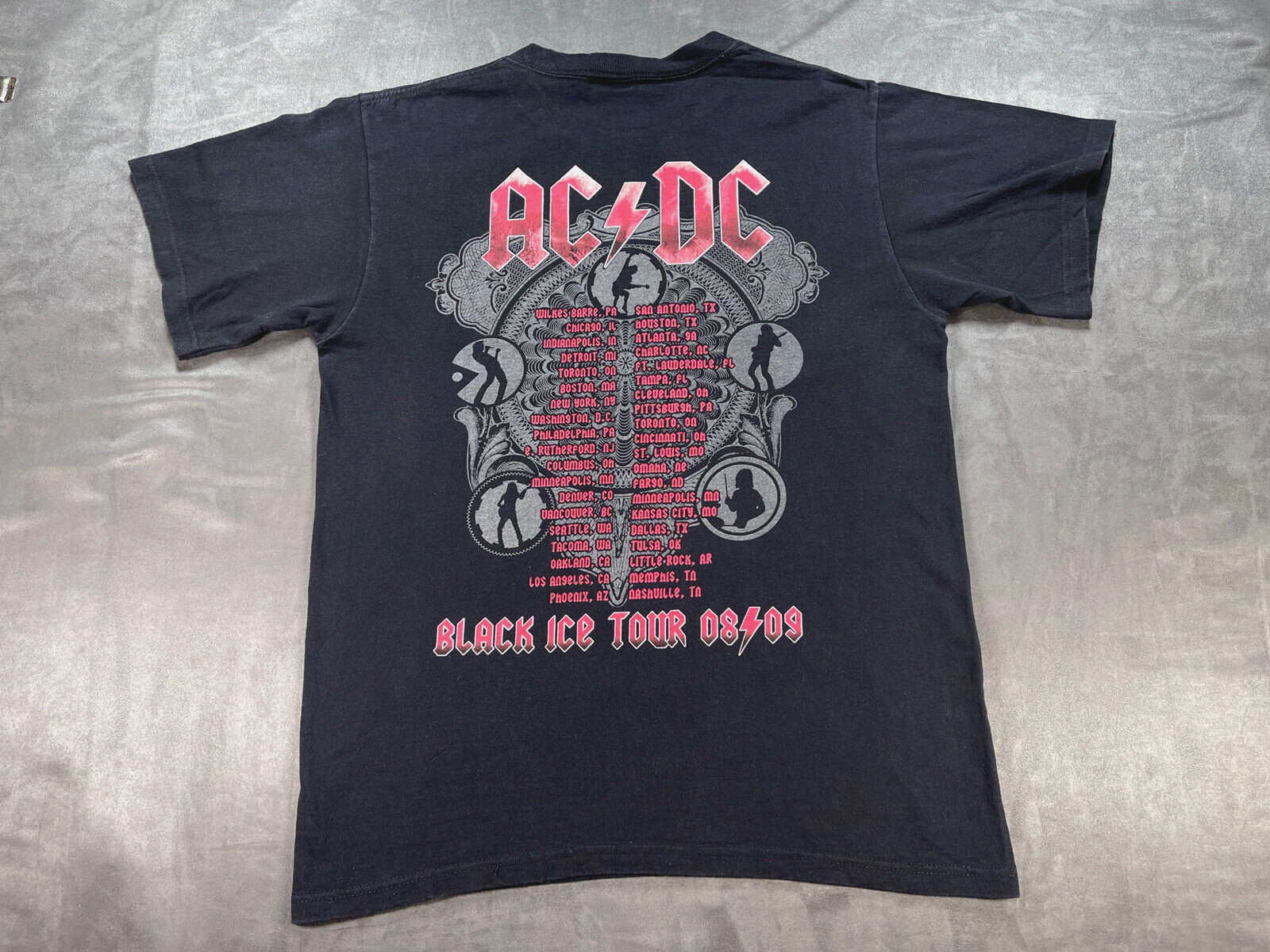 2008 ACDC Back In Black Ice Tour Medium Concert Shirt Money Talks Rock n Roll