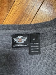 Harley-Davidson Genuine MotorClothes Men’s XL Gray Long Sleeve Crewneck Tee