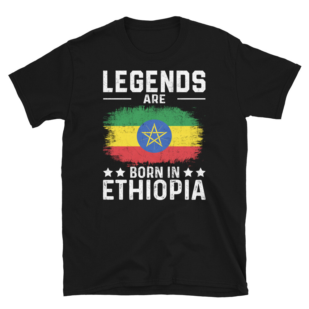 Legends Are Born in Ethiopia Africa Addis Ababa Short-Sleeve Unisex T-Shirt
