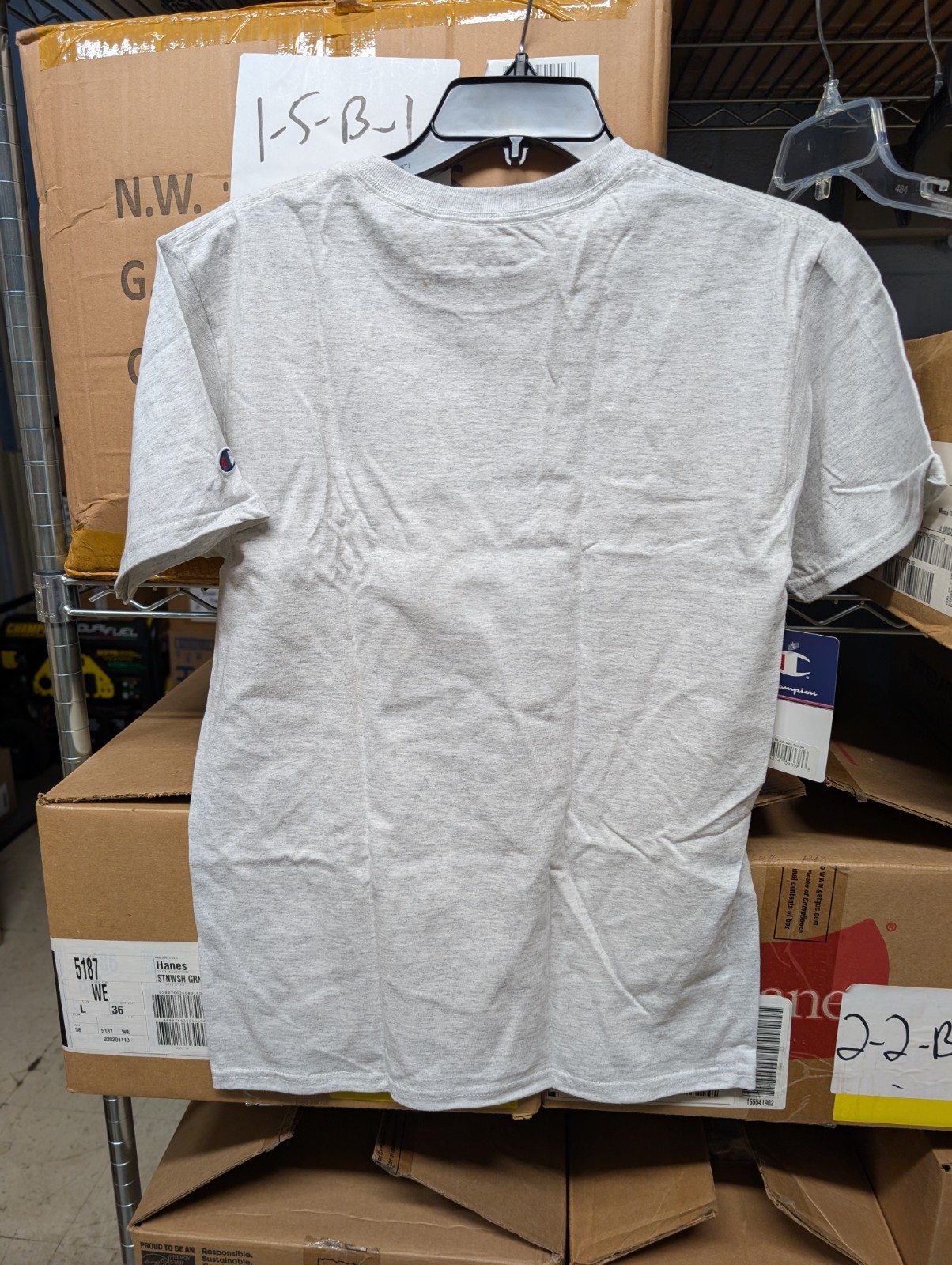 Champion T425 Men's Athletic Champion Logo Tee Shirt T-shirt Ash Gray Small gallery