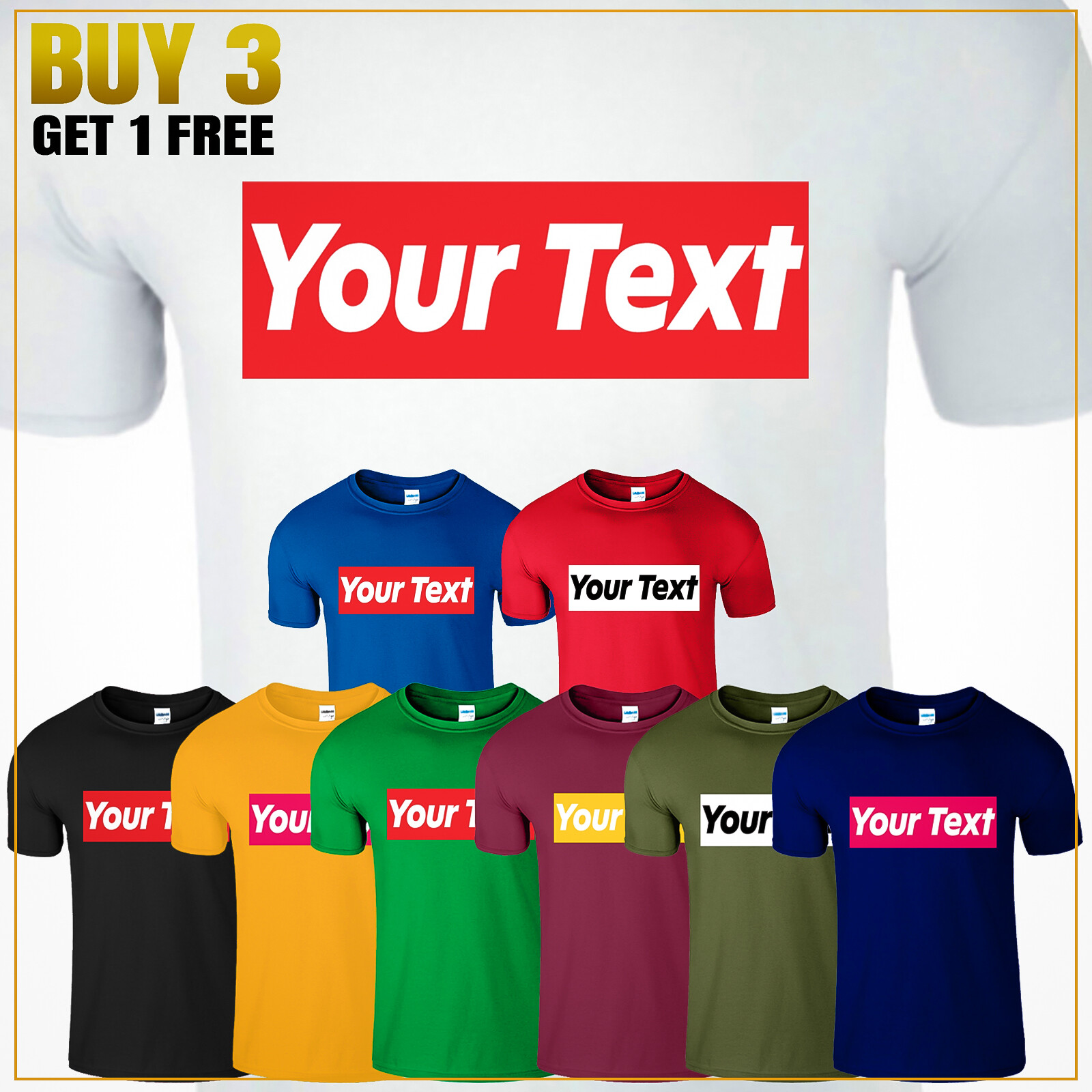 Personalized Custom Print Your Own Text On Customized Men's T Shirt New USA Gift gallery