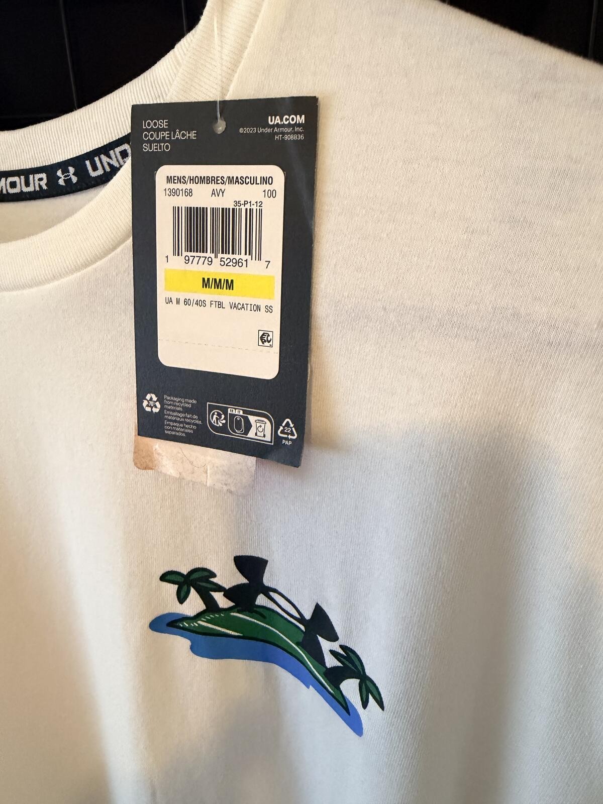 Under Armour Mens Medium Football Vacation Graphic T-Shirt New w/ Tags Athletic gallery