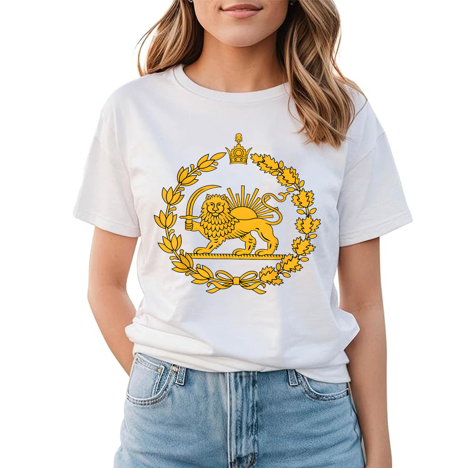Lion and Sun Iran Persian Flag Iran Shir o Khorshid Graphic T-Shirt gallery