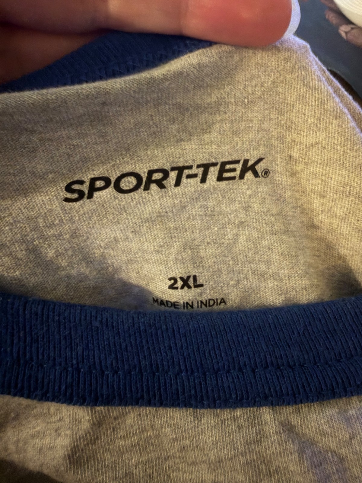 Sport-Tek Fort Wayne Metals Raglan Baseball Tee Shirt Gray Blue 2XL gallery