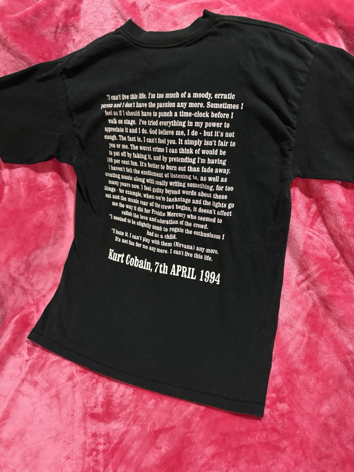 Vintage 90's Kurt Cobain Nirvana Memorial Tribute T-Shirt gallery