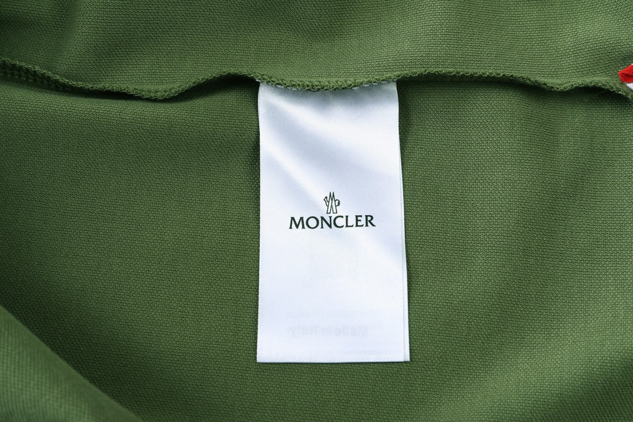 Moncler Green Men's Two-Tone Polo Shirt L gallery