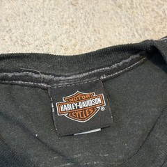 Y2K Harley Davidson Sheer Tee Shirt L Black Waterloo Iowa Big 1 Logo Biker 2021