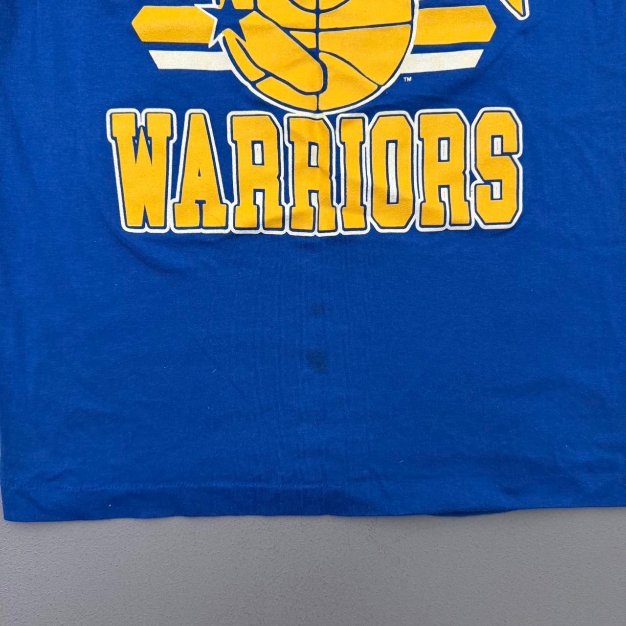 Vintage 80s Goldenstate Warriors Shirt Blue Single Stitch Polycotton Size Medium gallery