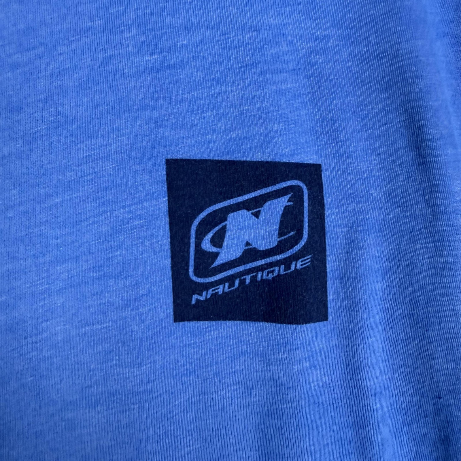 Nautique Shirt Mens 2XL Blue Surfing Riding Skiing Boat Graphic Tee Back Print gallery