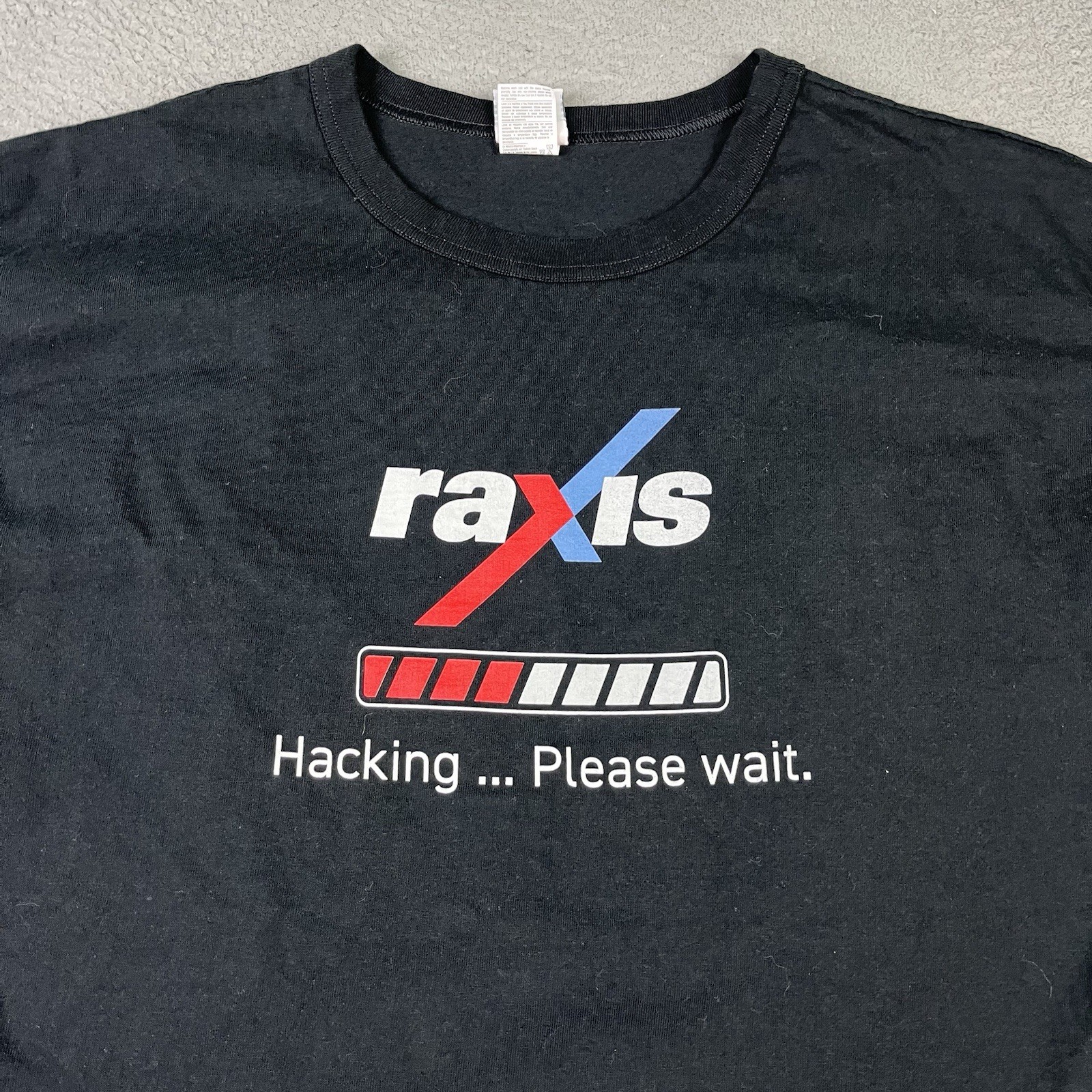Vintage Computer Hacking T Shirt Mens XL Black Raxis Cyber Security Firm gallery