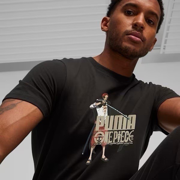 NWT Men's Puma x One Piece Shanks Graphic Tee - Small - Black gallery