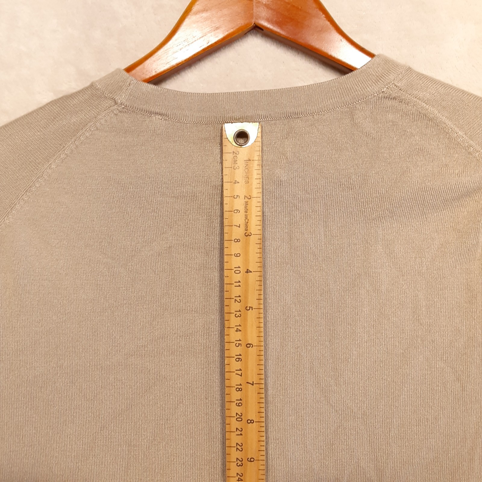 Porter & Ash Mens Viscose Nylon Blend T-Shirt XL Tan Beige Crew gallery