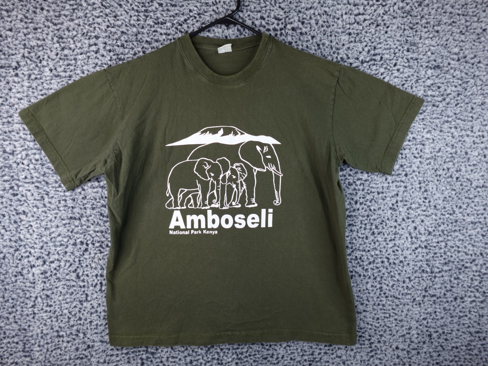 VTG Amboseli National Park Adult L Cropped Shirt Home of Elephants Kenya Africa gallery
