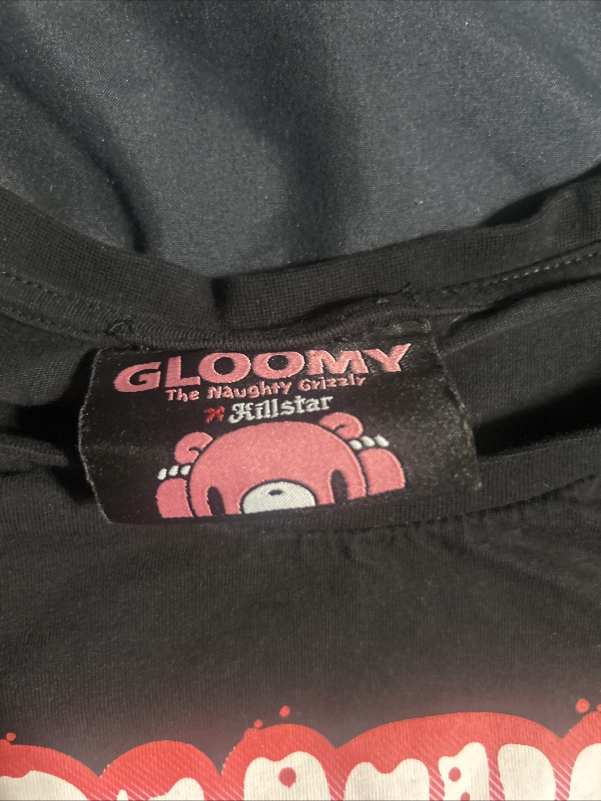 Killstar X Gloomy Bear Mori Chack Size M T-Shirt Japan Anime Black and Pink gallery