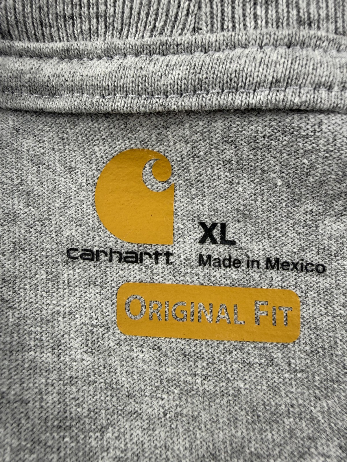 Carhartt Shirt Mens XL Gray Long Sleeve Logo Tee Original Fit Tagless Workwear gallery