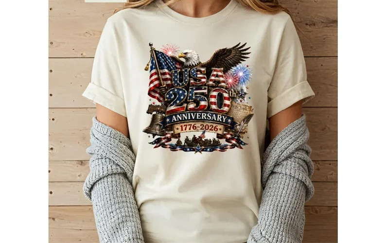 250th Anniversary Shirt, 1776-2026 Patriotic Eagle, Fourth of July Gift shirt gallery