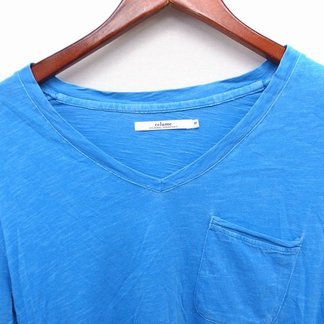JOURNAL STANDARD relume Vneck Tshirt Cut and Sew Short Sleeve Pattern Cotton M gallery