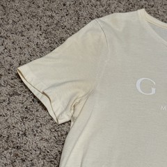 Authentic GUCCI Logo Mark Pattern Size M White Short Sleeve T-Shirt