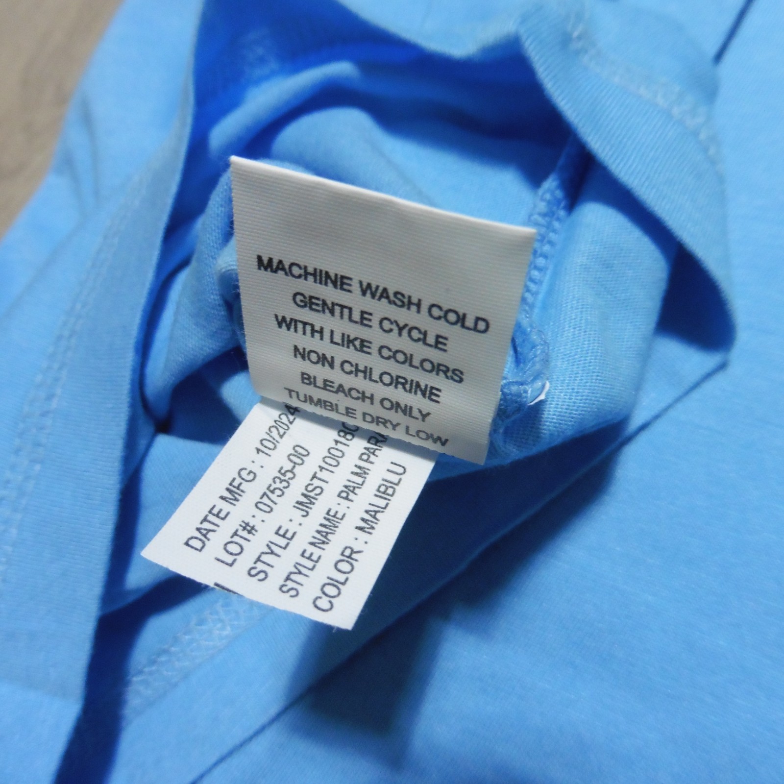 JOHNNIE O Mens M MEDIUM T SHIRT PALM PARADISE MALIBLU GOLF BLUE SANTA MONICA TEE gallery