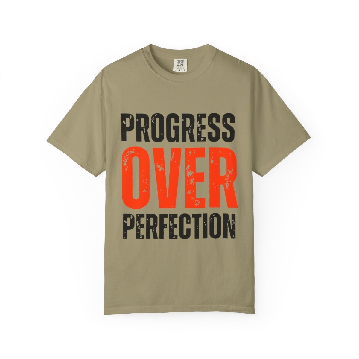 Progress Over Perfection Motivational Quote Unisex Cotton Crew Tee gallery