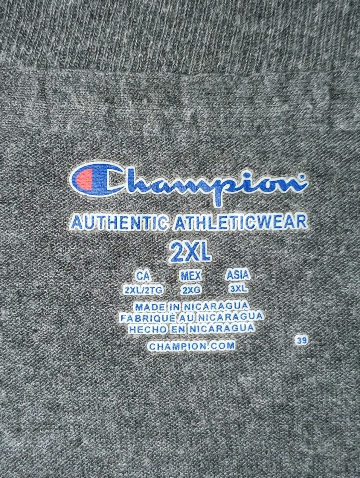 Champion Authentic HOWARD ALUMNI Reg Men's 2XL 50% Cotton 50% Poly Gray Tee gallery