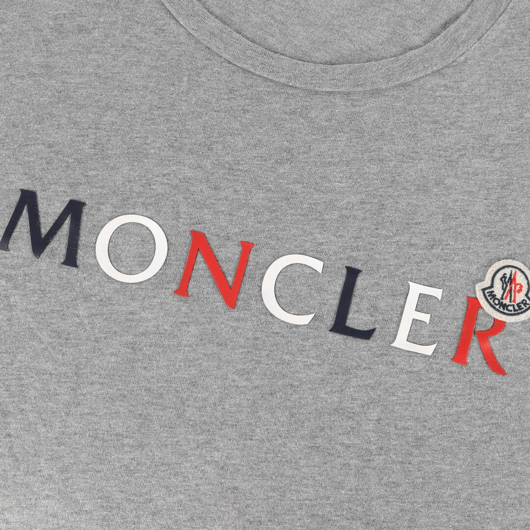 Moncler T-Shirt Gray Size: XXXL | 21SS Tricolor Logo Crew Neck (SS Used BEEG-0 gallery