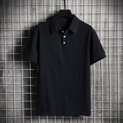 Mens Shirt Tops Office Outdoor Polyester Short Sleeve Button Collar T Shirt Tees