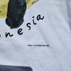 Tony Illustrations Bali Indonesis tee shirt t-shirt preowned sz L Large 1