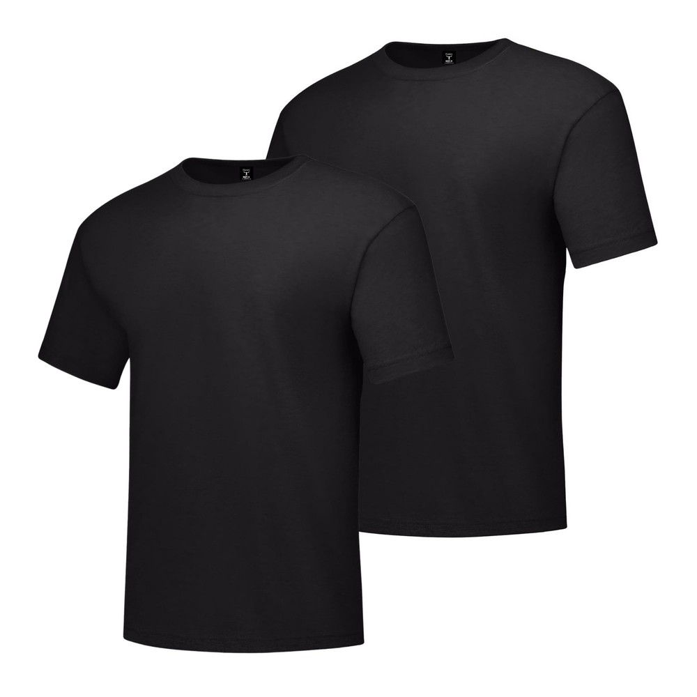 Hanes Size Men’s Beefy Short Sleeve Tee Value X-Large Tall, Black – 2 Pack