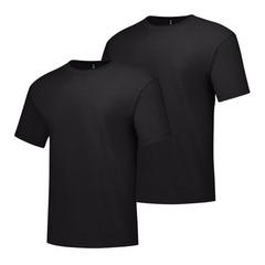 Hanes Size Men’s Beefy Short Sleeve Tee Value X-Large Tall, Black – 2 Pack
