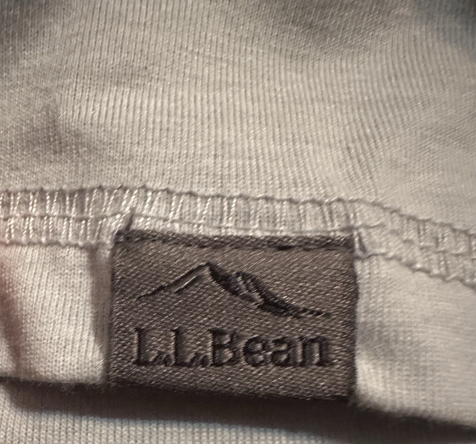 NWT L.L.Bean Gray Logo Men's Crew Neck Long Sleeve Colorblock T-Shirt Size L gallery