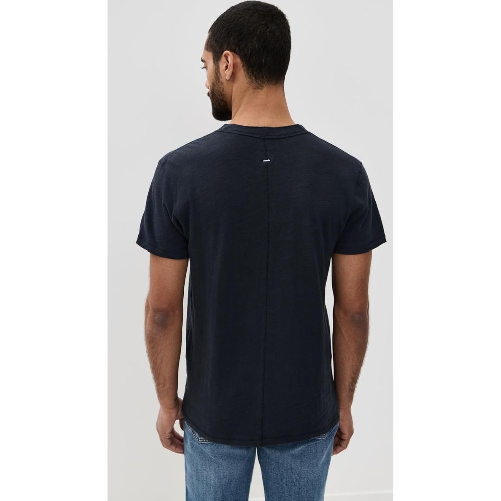 Rag & Bone Mens Classic Deep Navy Short Sleeve Pull On Cotton Henley Tee New gallery
