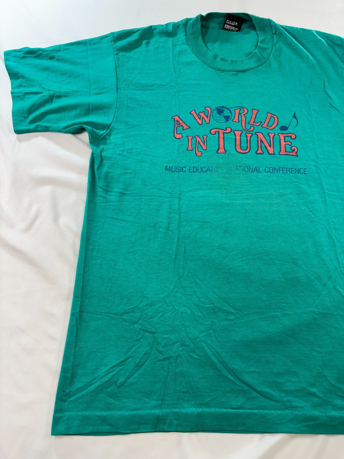 Vintage Single Stitch T Shirt Mens Sz Large Music Educators Conference Teal gallery