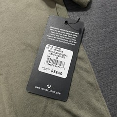 True Religion Men’s Buddha Face Logo Tee Shirt – Size Small