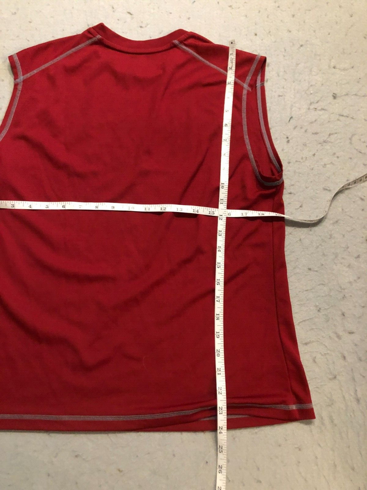 Champion Shirt Men's Medium Red Mesh Activewear Muscle Tank Top gallery