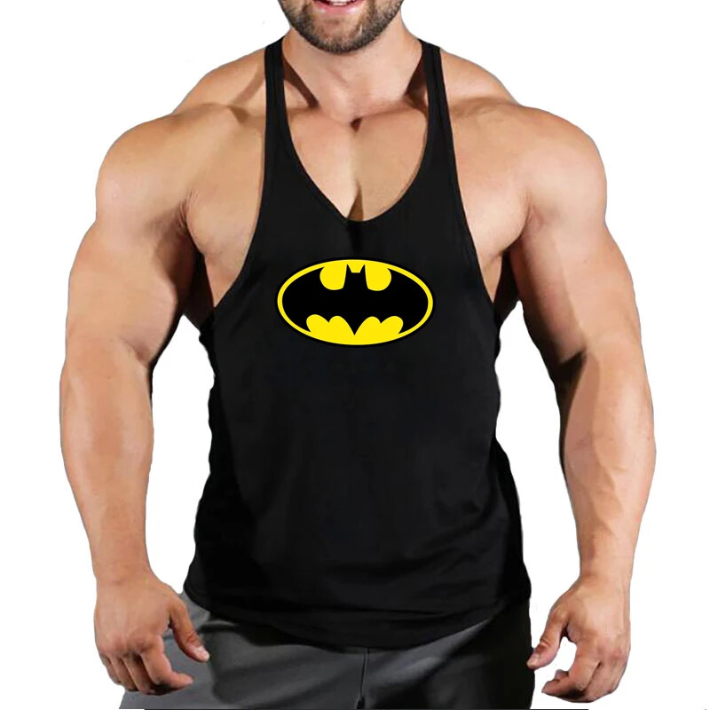 Men's Batman Cotton Sleeveless Tees Gym Muscle Bodybuilding Workout Tank Tops gallery