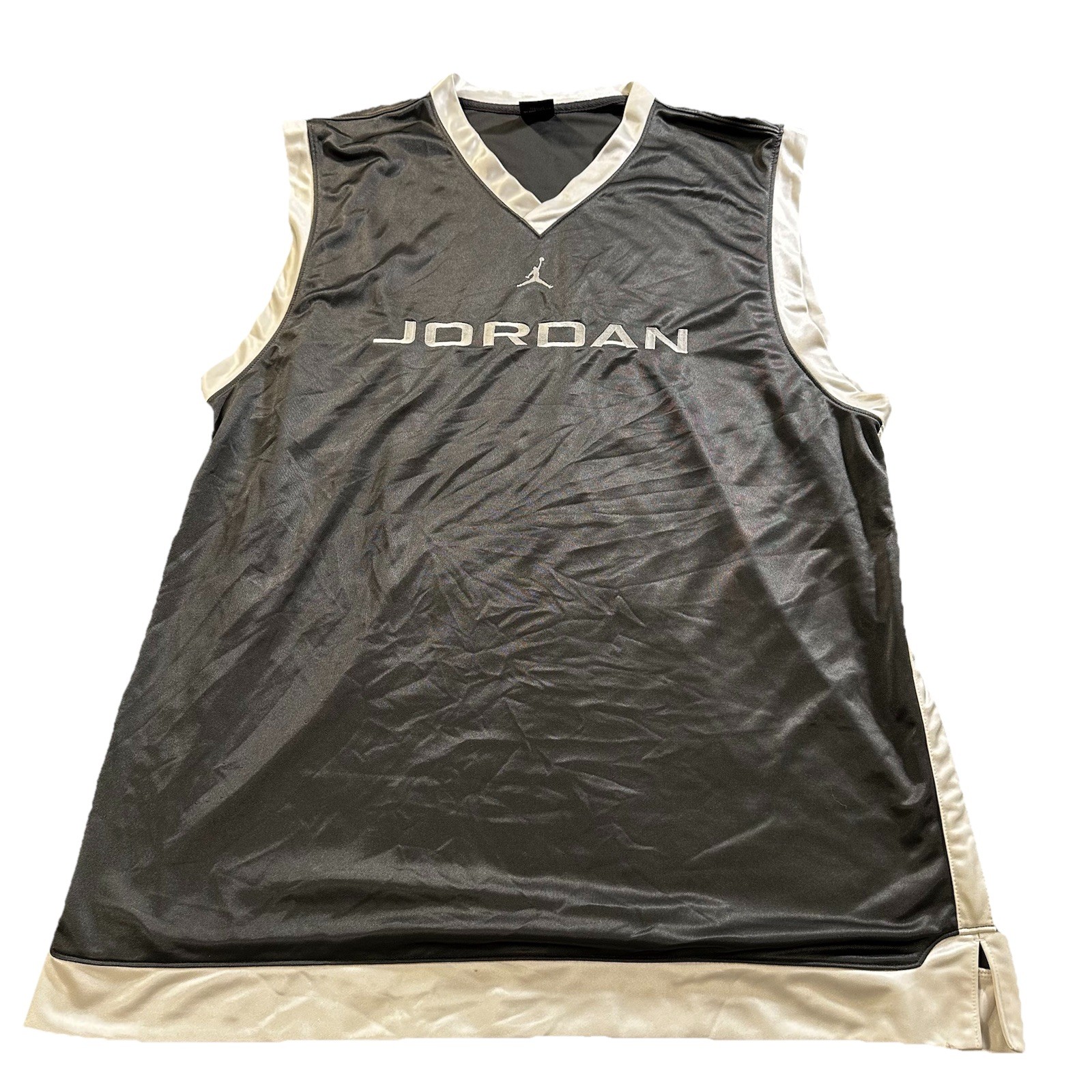 JORDAN Gray& White VINTAGE JERSEY WARM UP MENS XXL 20 YEARS ANIVERSARY gallery