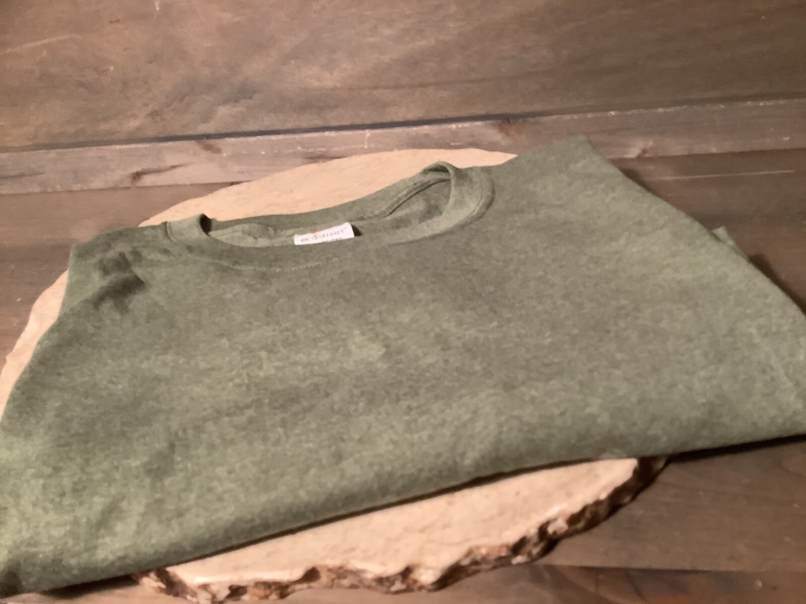 Hanes Mens ECOSMART T-Shirt POLY Cotton GREEN T Shirt Plain Tee Top 3X NEW gallery
