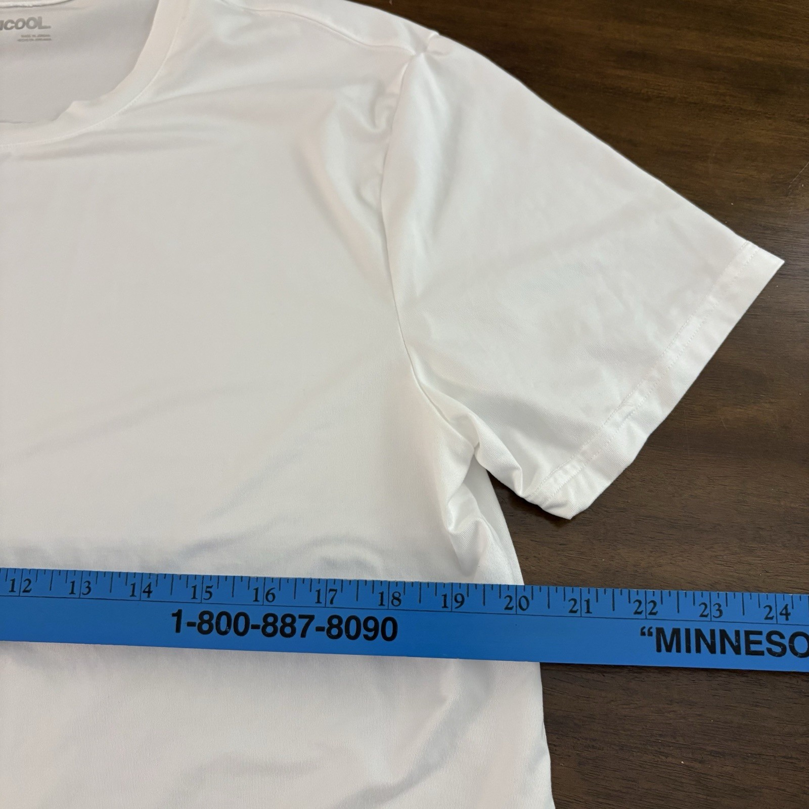 32 Degrees Cool Men’s Large White Short Sleeve Top Outdoors Slim Summer O7 gallery