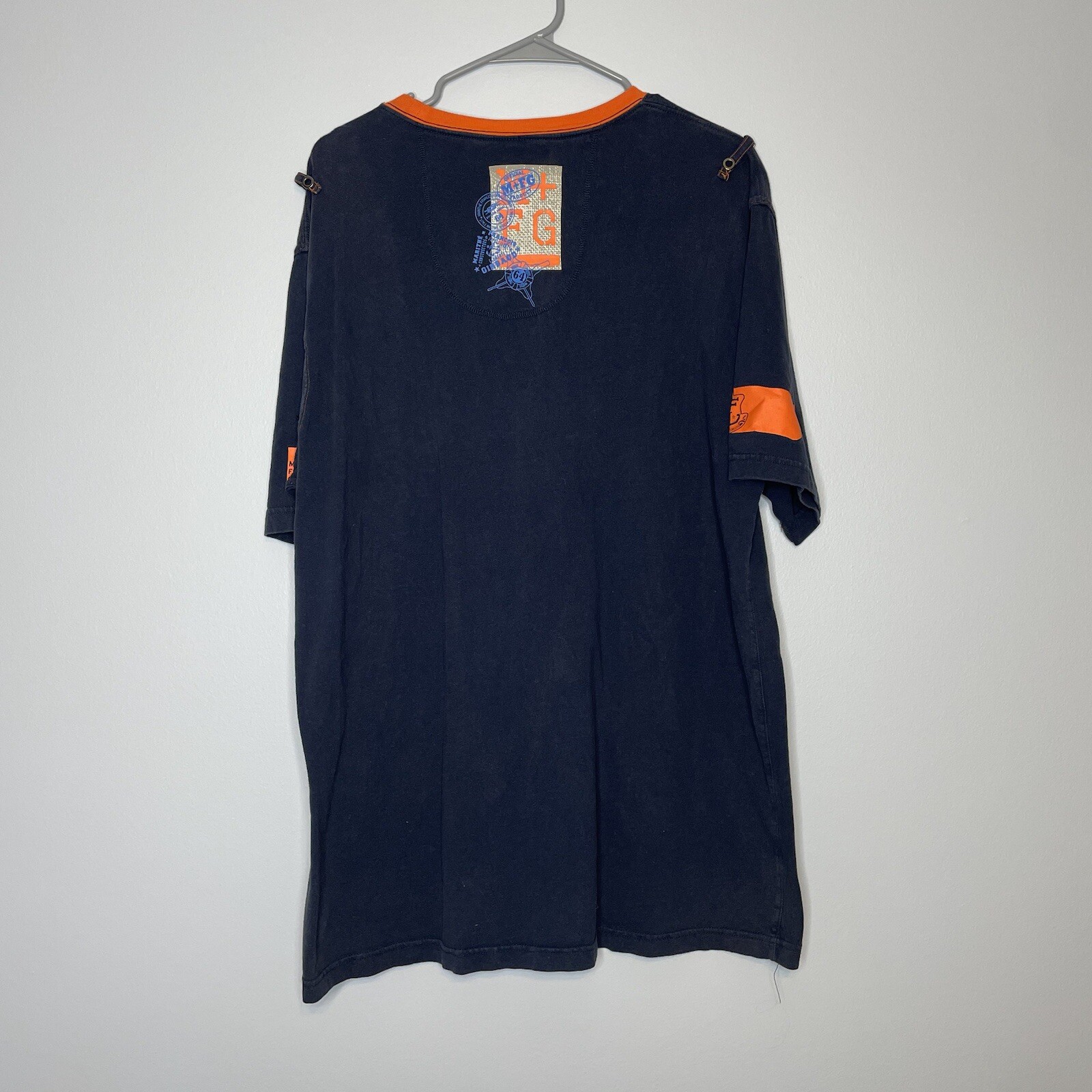 VTG 00s Y2K Marithe Francois Girbaud Blue T Shirt M+FG 7 Seas Men’s Size Large gallery