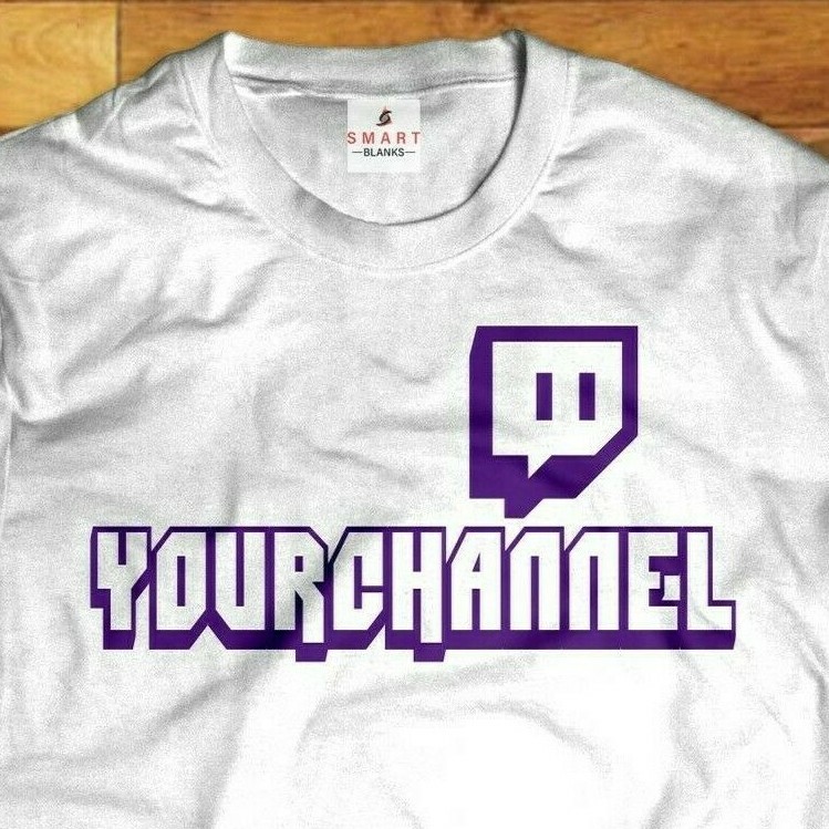 TWITCH TV YOUR CUSTOM CHANNEL T-shirt Gray, White or Black(S-5XL)