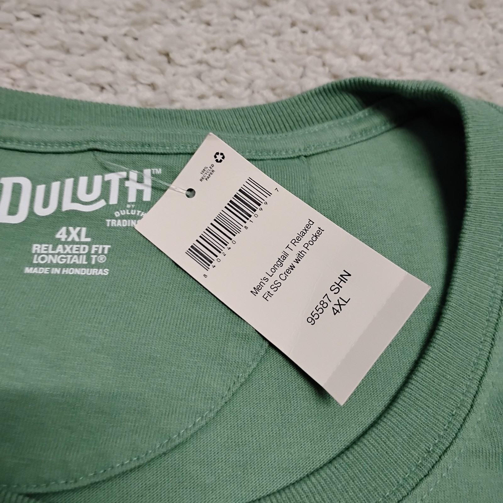 Duluth Trading Co Shirt Mens 4XL Green Pocket Relaxed Fit Longtail Tee Work gallery