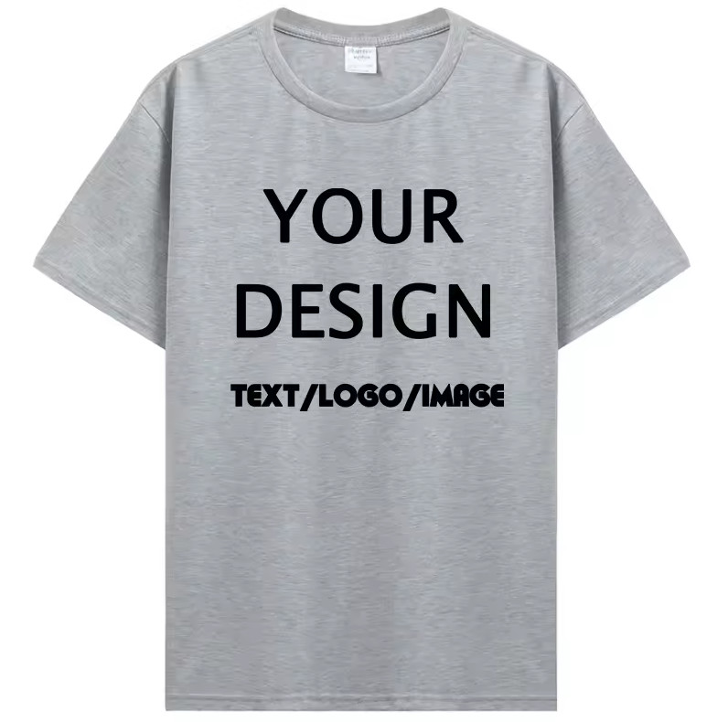 Custom Personalized Printed T-Shirt Logo Text Oversized Cotton Work Tee gallery