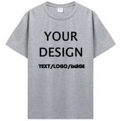 Custom Personalized Printed T-Shirt Logo Text Oversized Cotton Work Tee