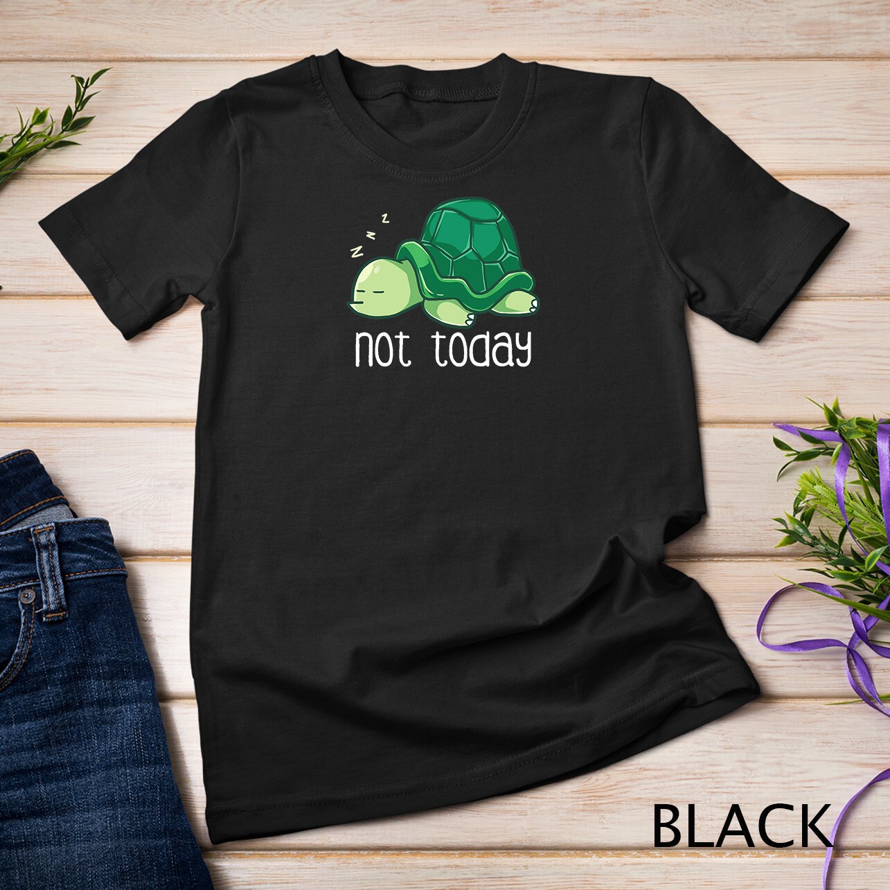 Nope Not Today Sleeping Sea Turtle Lazy Tortoise Nap Sleep Unisex T-shirt