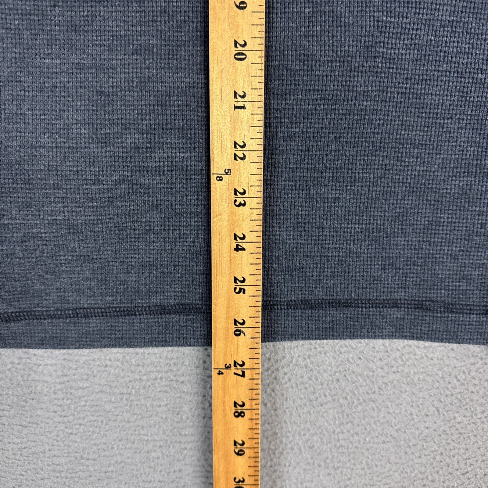 Eddie Bauer Thermal Shirt Mens Small Blue Gray Long Sleeve Waffle Knit Stretch gallery