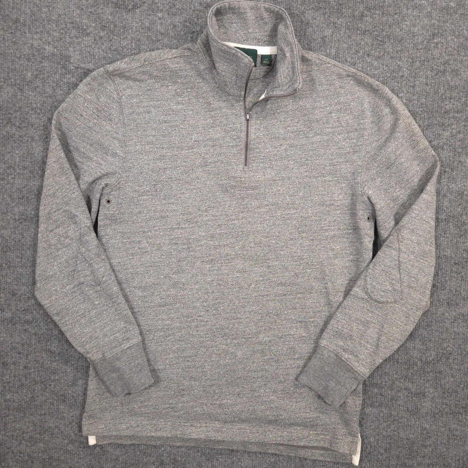 J Crew Half Zip Rugby Shirt Mens XS Gray Oarsman 11oz Cotton Jersey Tennis Tail gallery