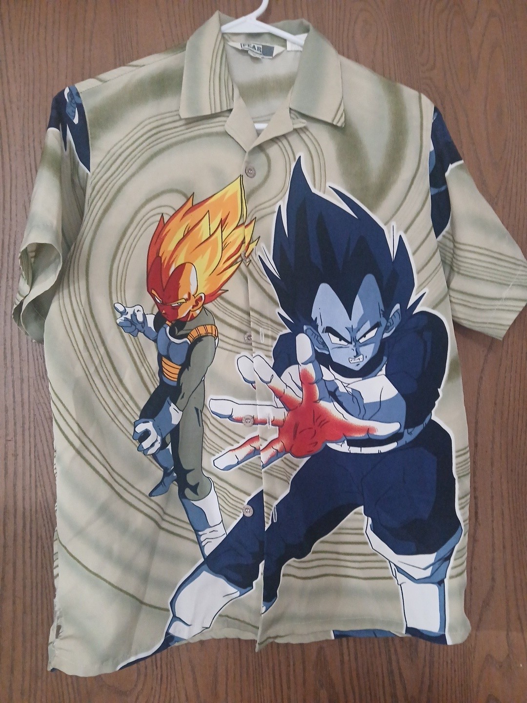 Vintage Y2k DBZ Dragon Ball Z Vegata AOP All Over Button Up Shirt Size: 16 gallery