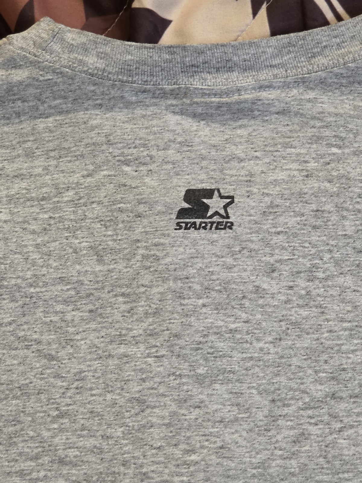 Vtg 90s Starter Logo Print Long Sleeve T Shirt Double Sided Gray Mens Size Large gallery