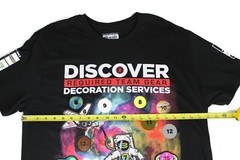 Private Label Space Shuttle Raised Emblems Short Sleeve Black T-Shirt Men’s Sz L
